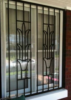 Burglar Bars with Flower Design  Sizes DECFD