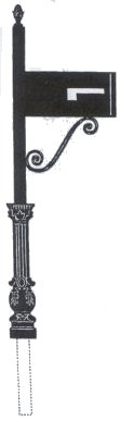 Ornamental Iron Mailbox Stand