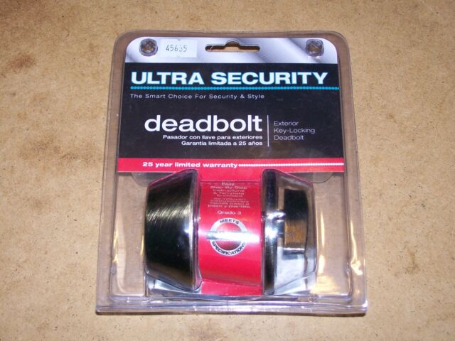 CONSEALED SCREW DEADBOLT ANTIQE BRASS